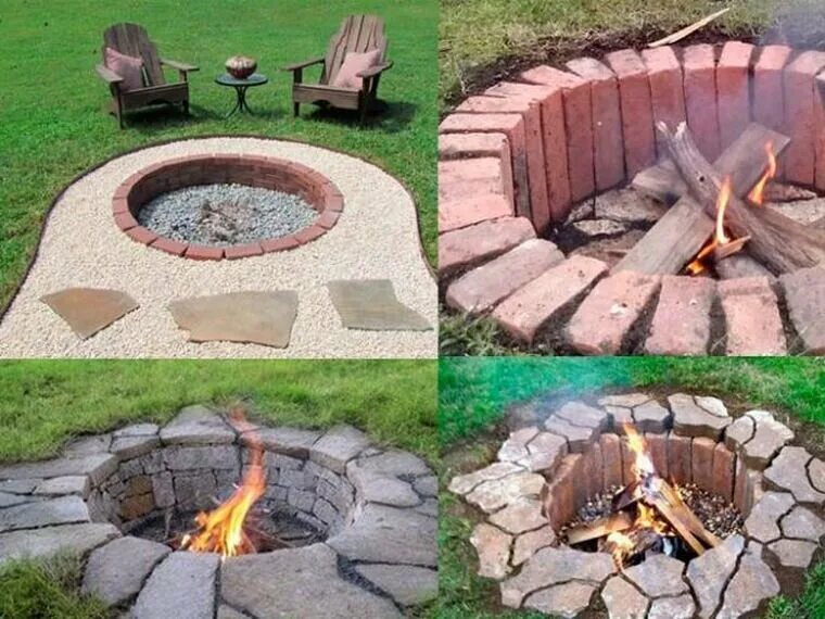Место для костра из кирпича и земли Outdoor decor, Decor, Outdoor