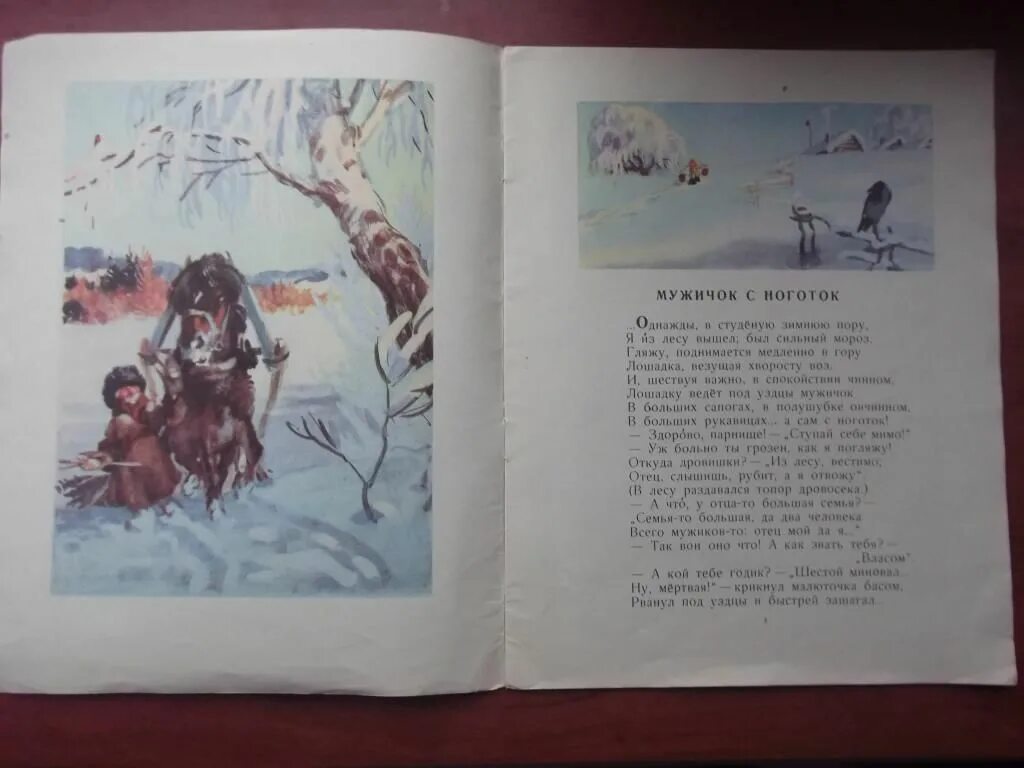 Стихотворение Николая Некрасова мужичок с ноготок. Н. Некрасов «мужичок с ноготок» иллюстрации. Однажды я вышел был сильный мороз