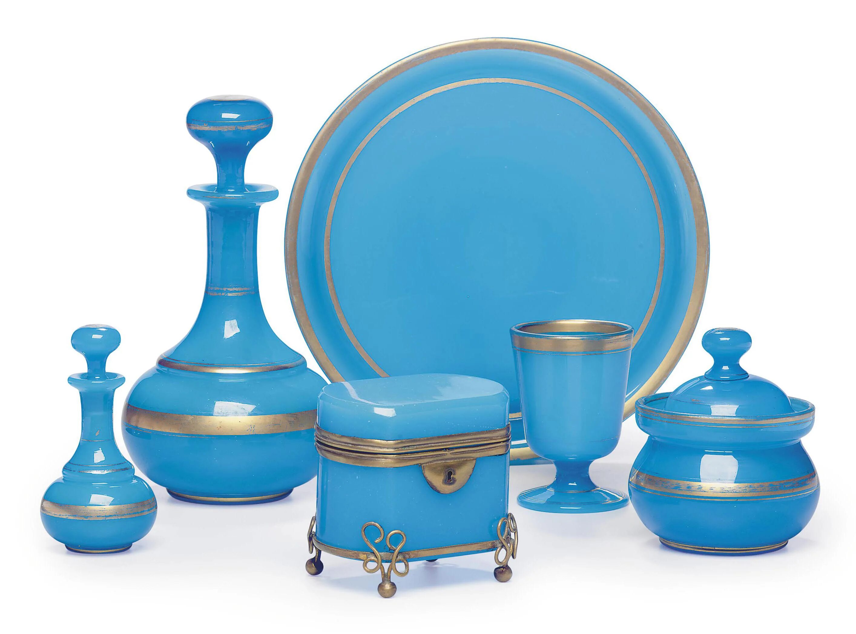 French blue. Opaline ваза. Antique Palais Royal Perfume Set. Antique Blue Opaline Glass Bowl. Antique French Opaline Glass Carriage.