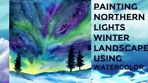 Beginner Acrylics / Northern Lights / Easy Painting 