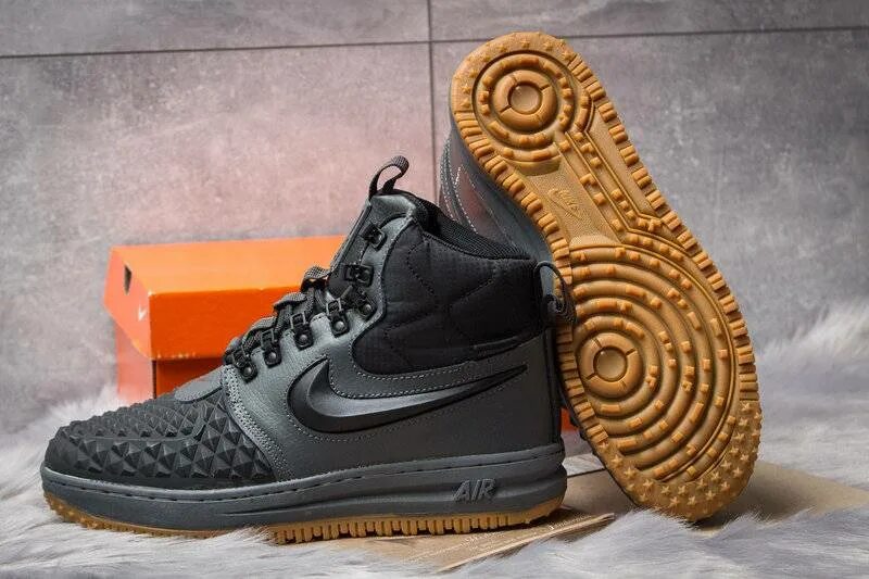 Nike Air Force 1 с мехом Lunar Duckboot. Nike Lunar Force 1 Duckboot Grey. Nike Lunar Force 1 Duckboot серые. Зимние Nike Air Force 1 с мехом Lunar Duckboot.