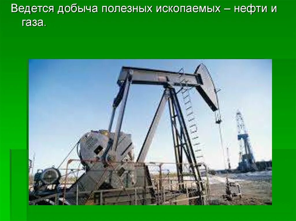 Ведётся добыча полезных ископаемых – нефти и газа.. Полезные ископаемые нефть. Нефть и ГАЗ полезные ископаемые. Добыча полезных ископаемых в тундре.