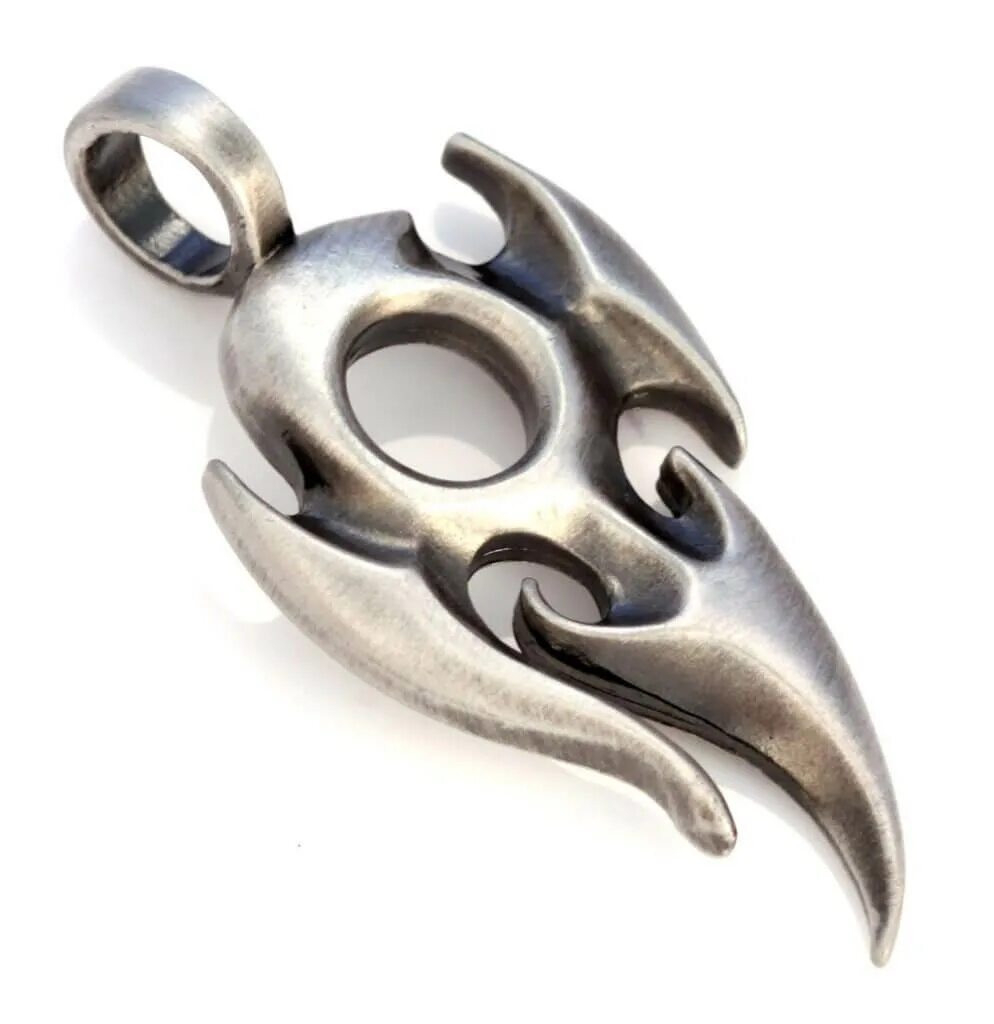 Магендовид амулет. Металлический кулон. Кулон из стали. Мужская подвеска кинжал. Кулон из стали.