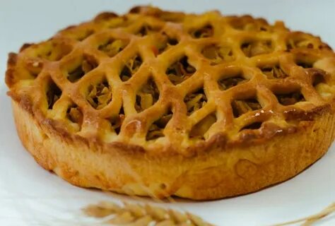 Пирог с мясом в песочном тесте