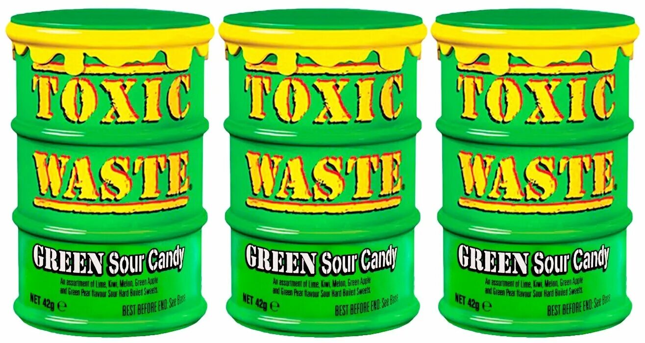 Токсик ттд. Токсик Вейст самые кислые. Toxic waste конфеты. Супер кислые конфеты Toxic waste. Токсик леденцы Грин 42гр (зеленая бочка).