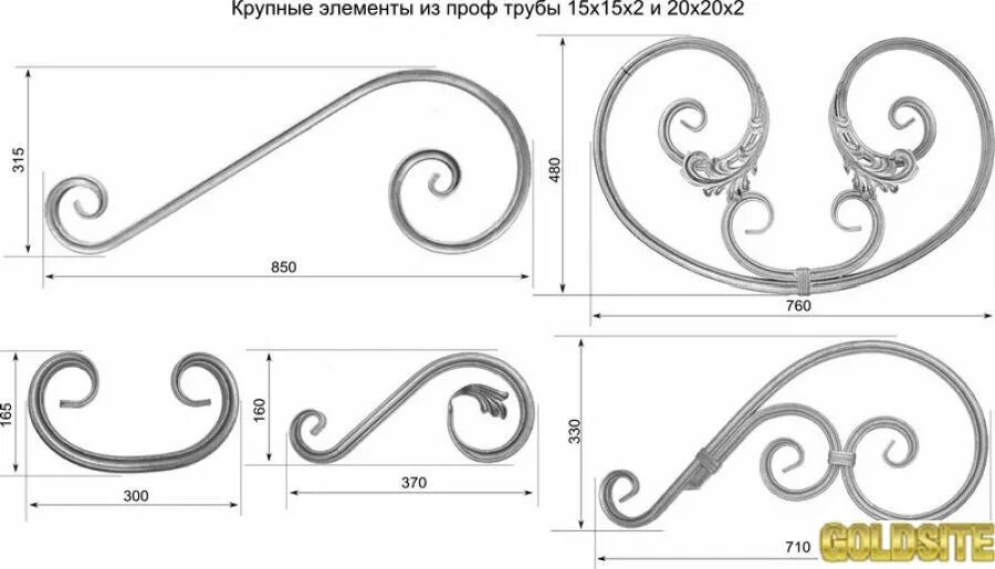 Холодная ковка изделия с размерами