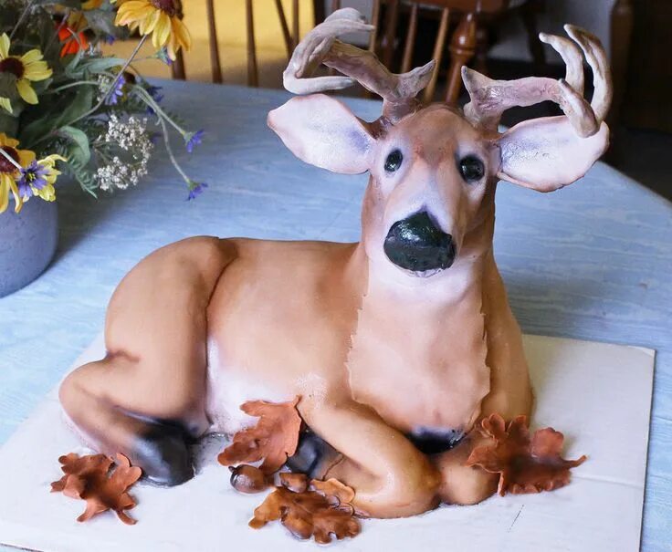 Зимний торт. Deer cake. Декор торта для охотника. Торт охотнику на юбилей. Декор торта с олененком.