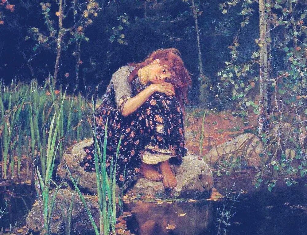 Васнецов виктор михайлович alenushka. 1881 г. Васнецов аленушка 1881. Виктор васнецов. В.