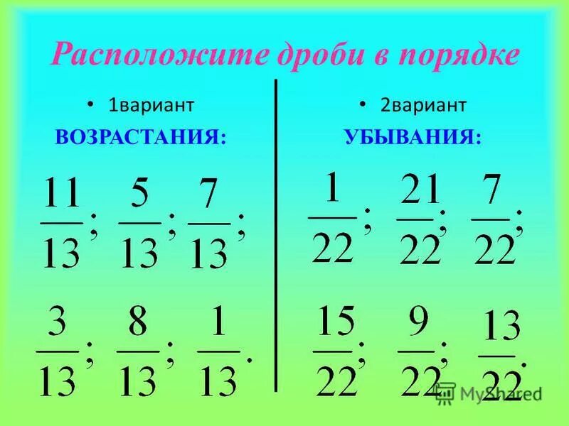 Приведи дробь 3 5 знаменателю 25