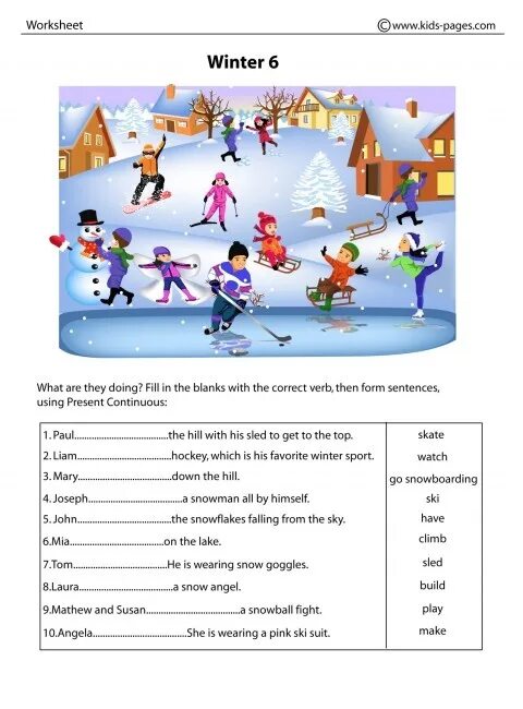 Winter activities задания. Winter Holiday activities задания. Winter activities Vocabulary задания. Зимние занятия на английском.