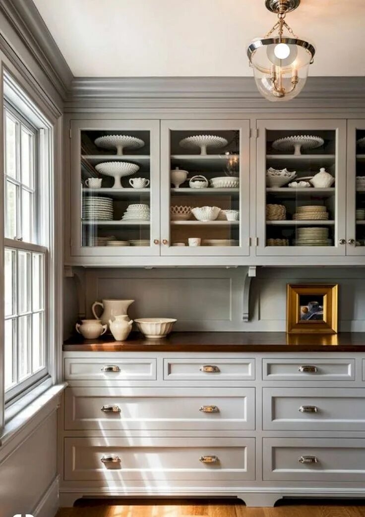 88+ Top Farmhouse Gray Kitchen Cabinet Design Ideas Farmhouse style kitchen cabi