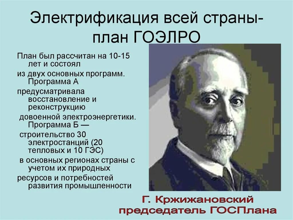 Программа 1920. Кржижановский гоэлро 1920. автор плана гоэлро. основатели плана гоэлро. электрификация страны план гоэлро.