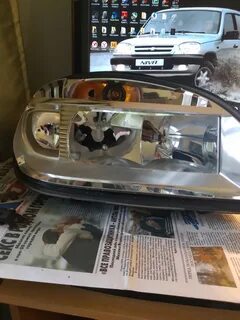 Произвел чистку фары изнутри - Chevrolet Niva GLX, 1,7 л, 2007 года наблюдение D