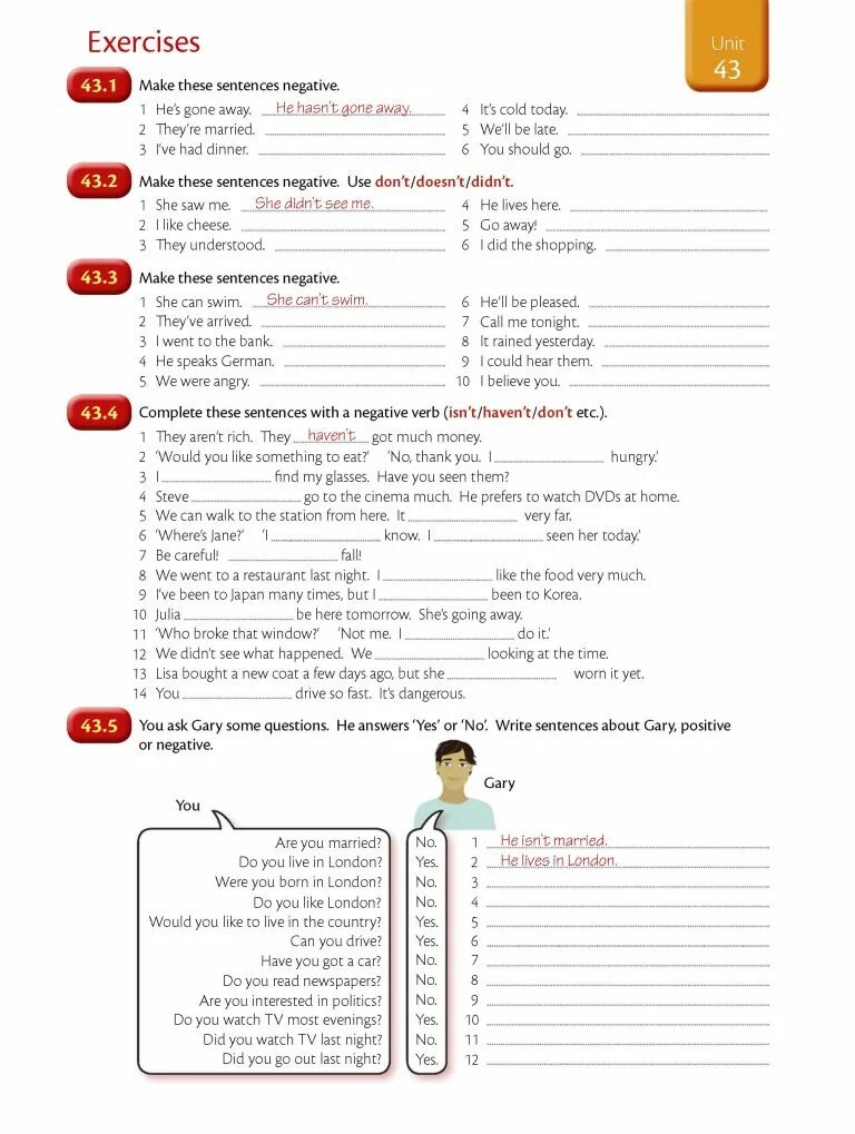 Exercises complete the sentences. Exercises complete the sentences