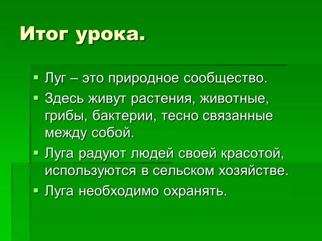 Луг природное сообщество 3 класс презентация