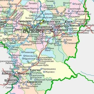 Крупные города рядом с красноярском