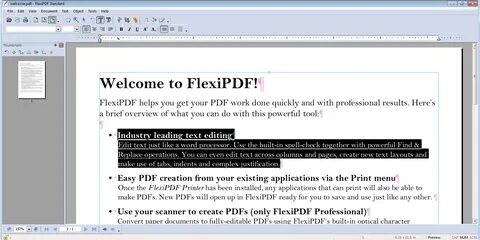 PDF editor FlexiPDF makes it possible to edit or delete entire passages of ...