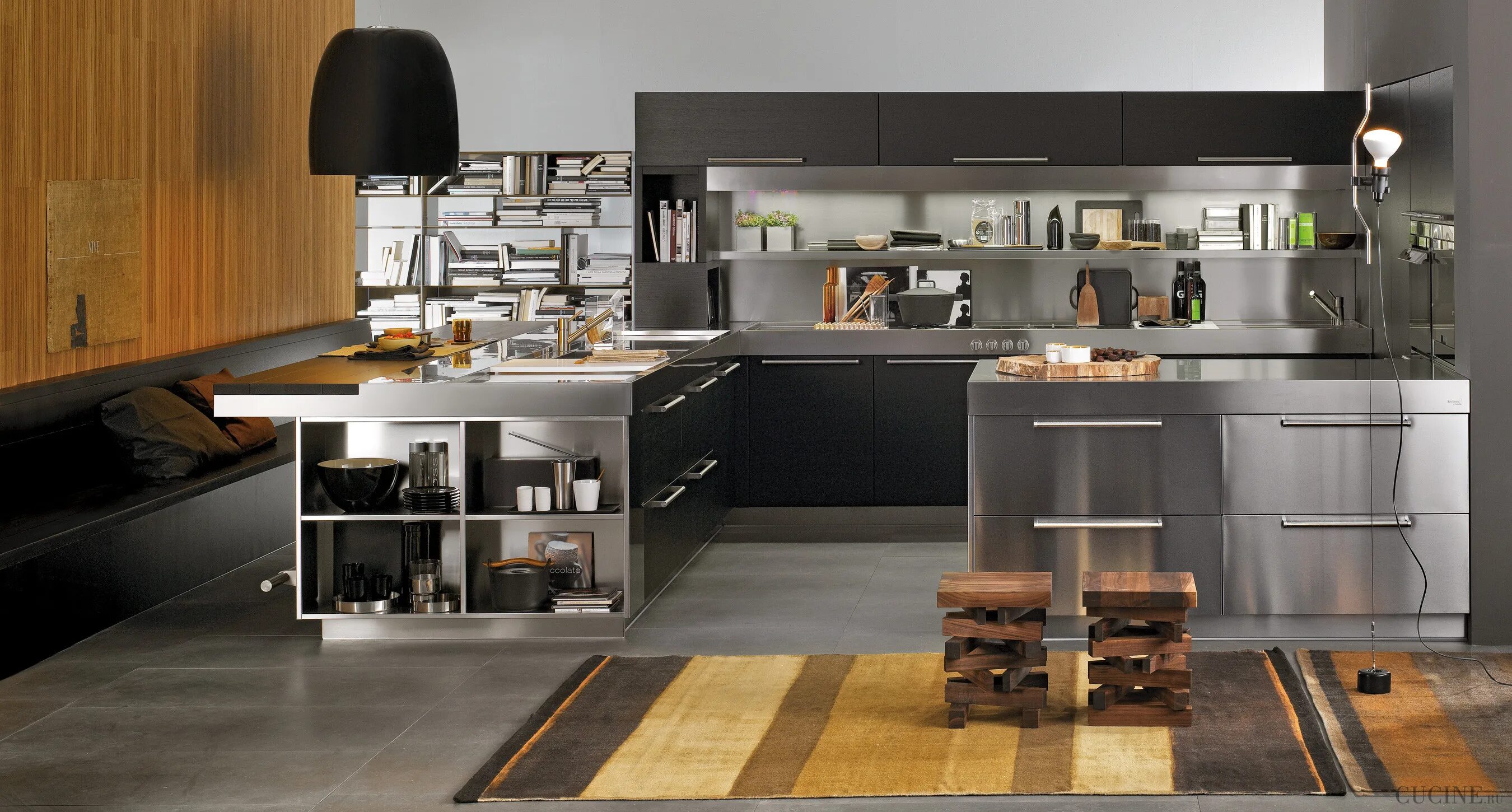 Кухн. Arclinea cucine кухни. arclinea кухни с островом. кухни arclinea дерево. нержавейка в интерьере кухни.