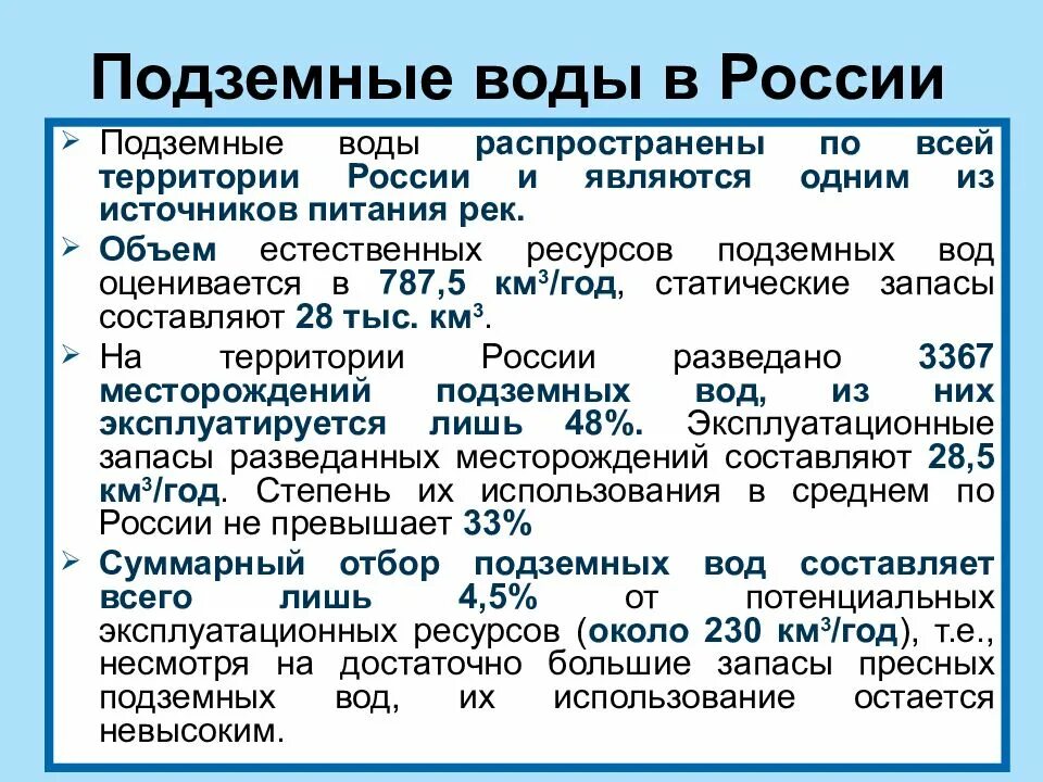 Количество воды в россии. Примеры подземных вод в России. Грунтовые воды России. Подземные воды России список. Подземные и грунтовые воды России.