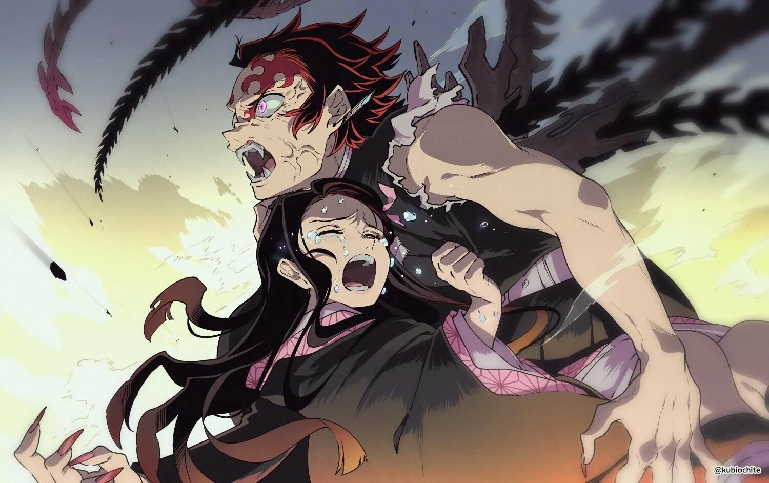 Nesz kakushi ch 1 2 demon slayer. Танджиро демон. Танджиро Камадо Король демонов. Демон Slayer Kimetsu.