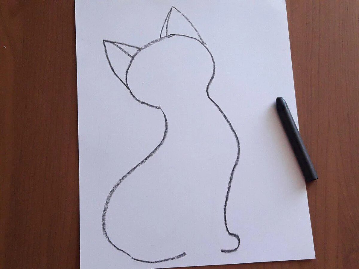 Как сделать котика нарисовали. Как нарисовать кошку легко и красиво и быстро. кошечку для рисования легкую сделать. котик с бумагами. кошечки рисунок на бумаге.