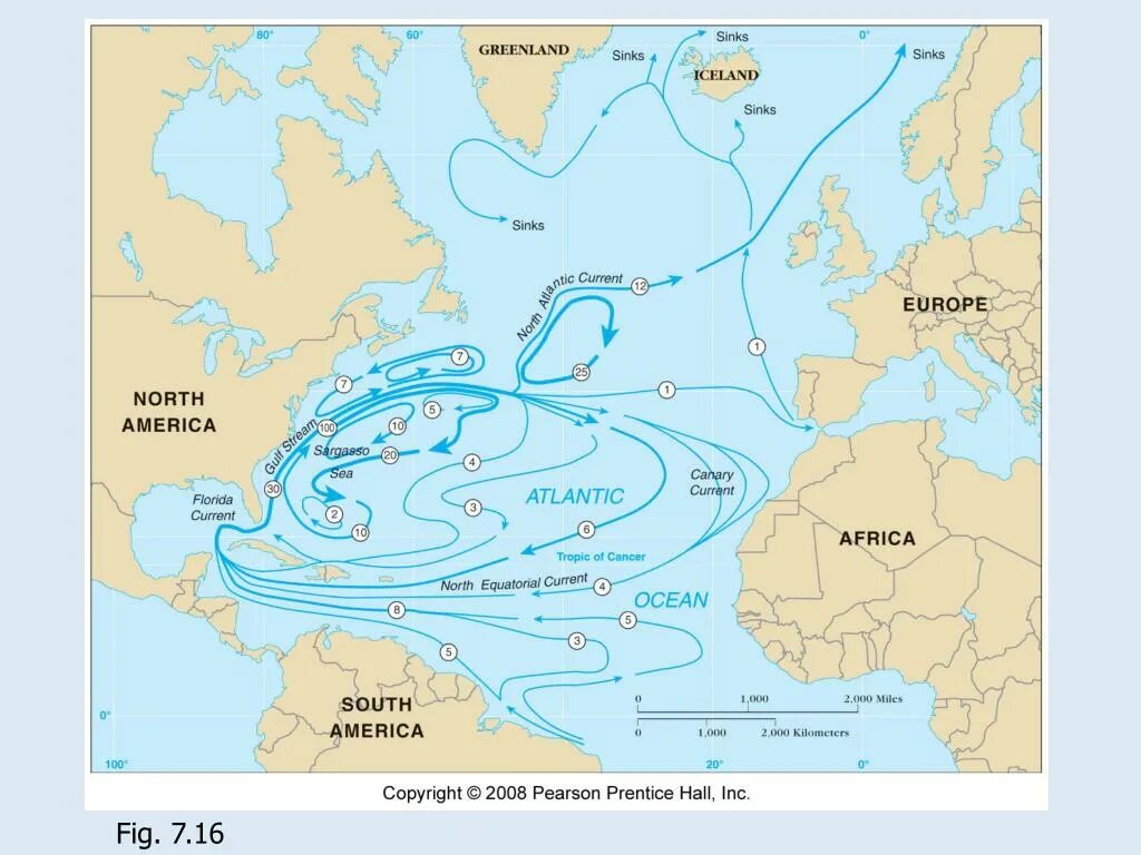 Теплое течение европы. Гольфстрим и Северо-атлантическое течение. Течение Гольфстрим на карте. Тёплое течение Гольфстрим. Гольфстрим на карте Атлантического океана.