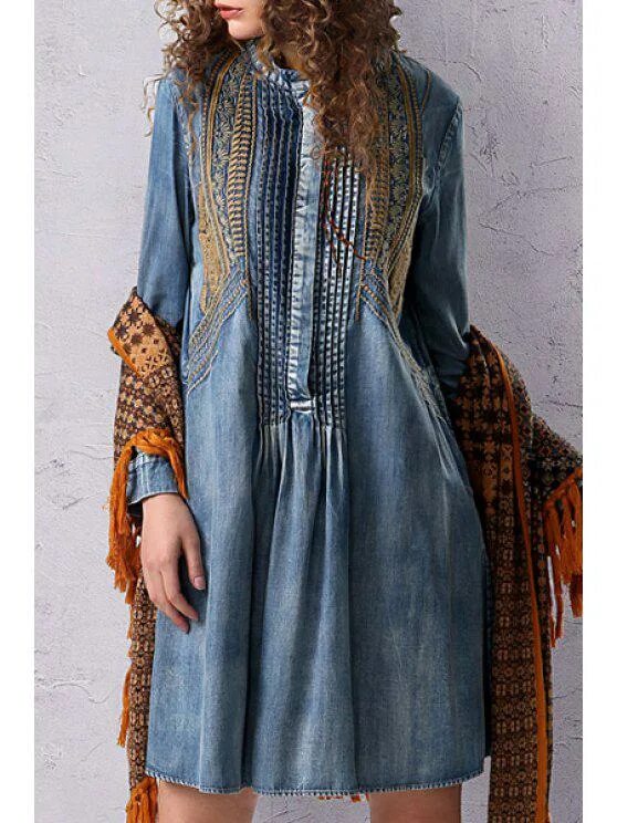 Джинсовое платье миди. Джинсовое платье в стиле бохо. Винтажные джинсовые платья. Джинсы в стиле бохо. Джинсовое бохо.