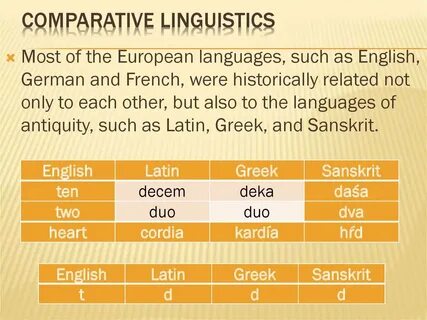 Comparative linguistics