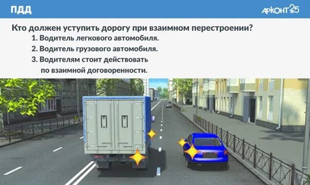 No 6 вопрос no 19. Кто должен уступить дорогу. Водитель легкового автомобиля должен уступить дорогу. Кто должен уступить дорогу при взаимном перестроении. ПДД при взаимном перестроении.