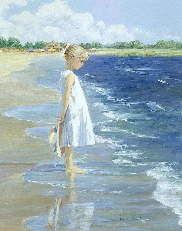 Sally Swatland. Sally Swatland картины. Американская художница Sally Swatland. Девочка на море. Early afternoon