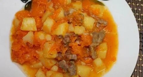 Тушеная картошка с тыквой рецепт