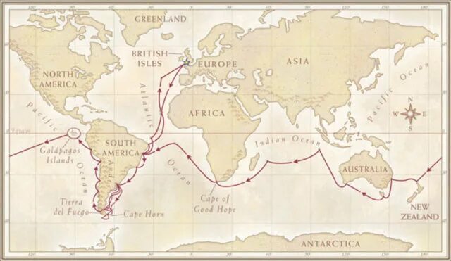 Ч дарвин кругосветное путешествие. Маршрут кругосветного путешествия Чарльза Дарвина. Маршрут кругосветного путешествия Чарльза Дарвина на корабле Бигль. Маршрут Чарльза Дарвина на корабле Бигль. Карта путешествия Чарльза Дарвина.
