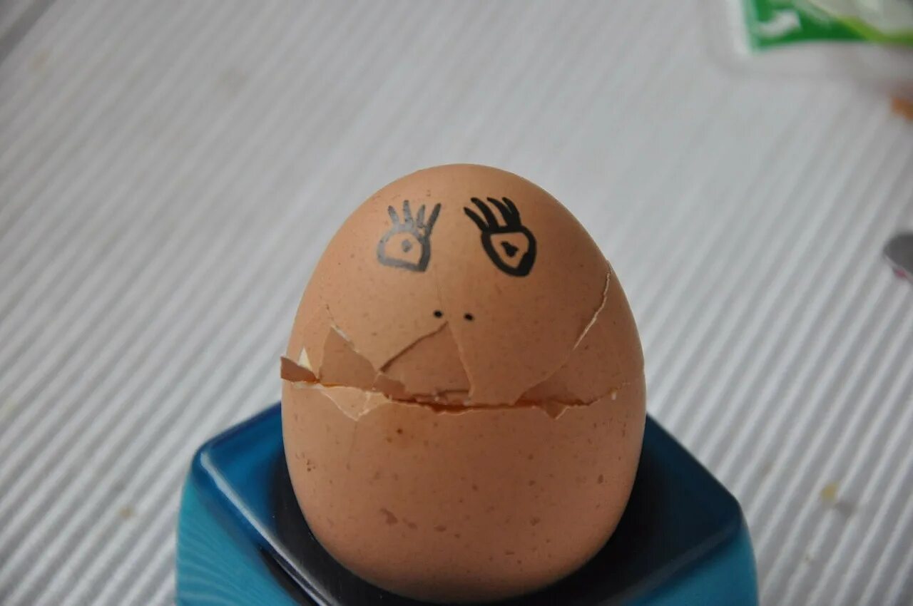 Man face egg