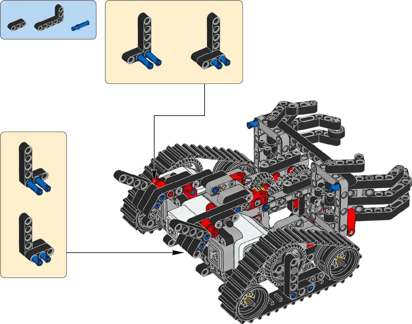 Mindstorms ev3 инструкции по сборке. Схема сборки захвата ev3.