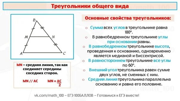 Общее свойство треугольников 2 класс