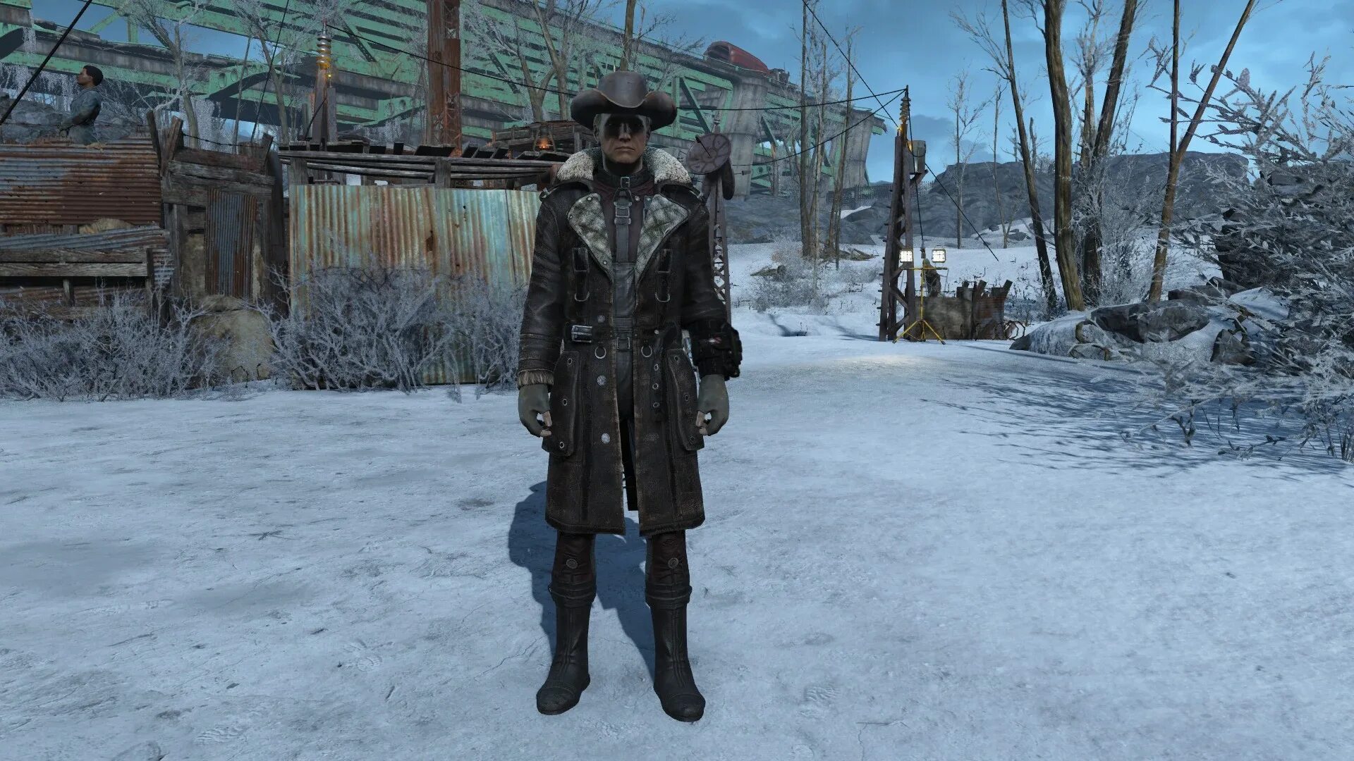 Fallout 4 старые. Fallout 4 плащ. фоллаут 4 кожаный плащ. плащ фоллаут 4. фоллаут 4. плащ мэксона.