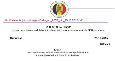 Cetatenie just ro