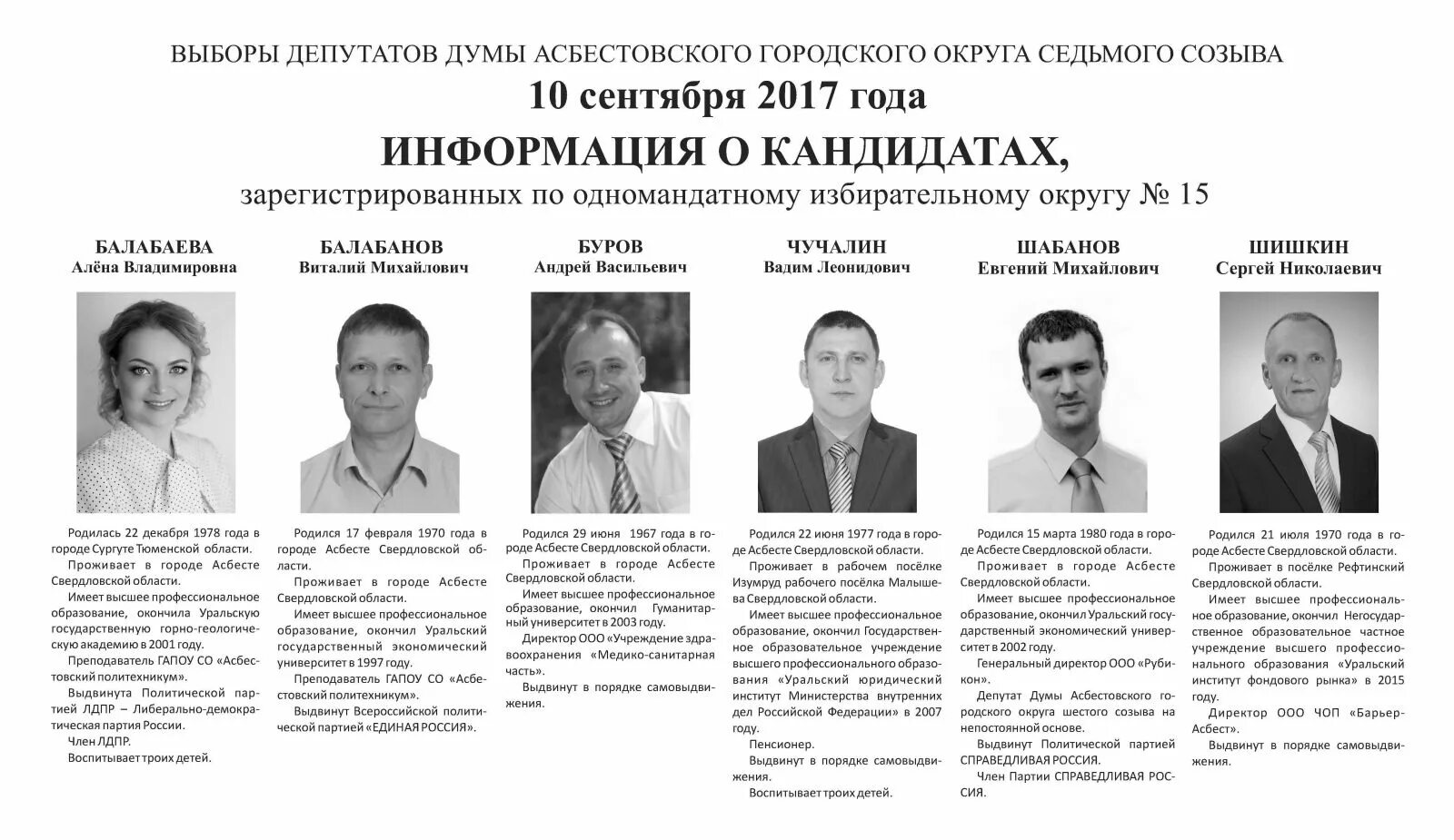 Управляющая компания асбест. Список депутатов городской думы. информационный плакат о кандидатах в депутаты. асбестовский городской округ.