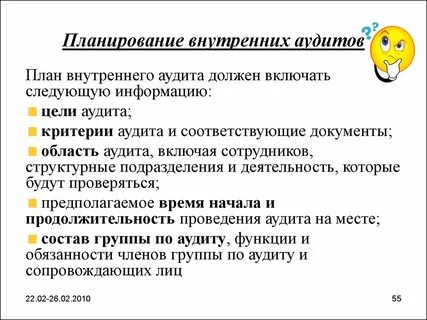 Формы внутреннего аудита
