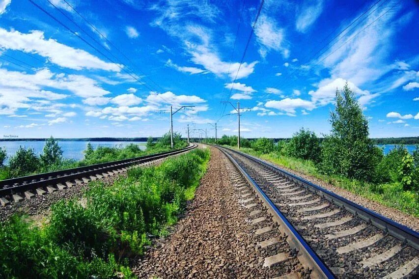 Железная дорога. ЖД пути. ЖД красиво. Красивые ЖД пути.