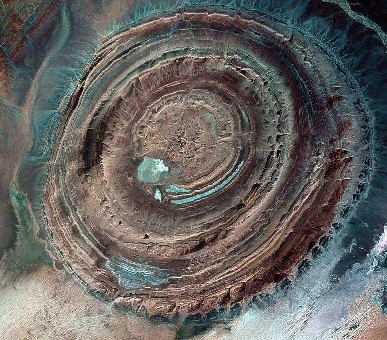 Город ришат. Ришат (глаз сахары). мавритания. структура ришат глаз сахары. ришат мавритания. структура ришат в мавритании.