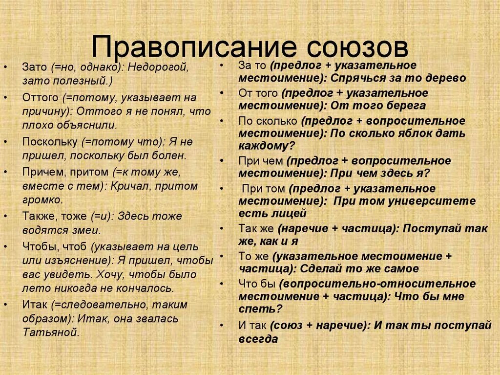 Правописание союзов практикум 7 класс конспект урока. Правописание союзов. Табличка правописание союзов. Таблица написания союзов. Слитное правописание союзов.