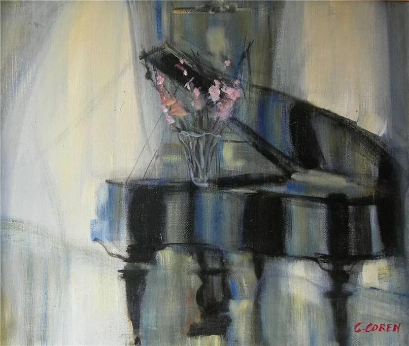 Рояль был весь раскрыт и струны. Catherine coren. рояль на картинах catherine coren. художник catherine coren. французский художник. catherine coren.