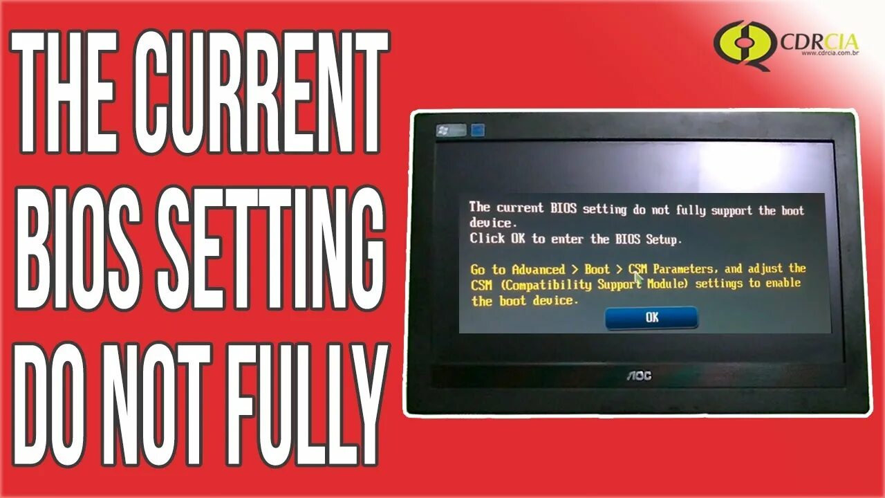The current bios setting do. The current bios setting do not fully support the boot device. the current bios setting do not fully support the boot device click ok to enter the bios setup. the current bios setting do not fully support the boot device как исправить.