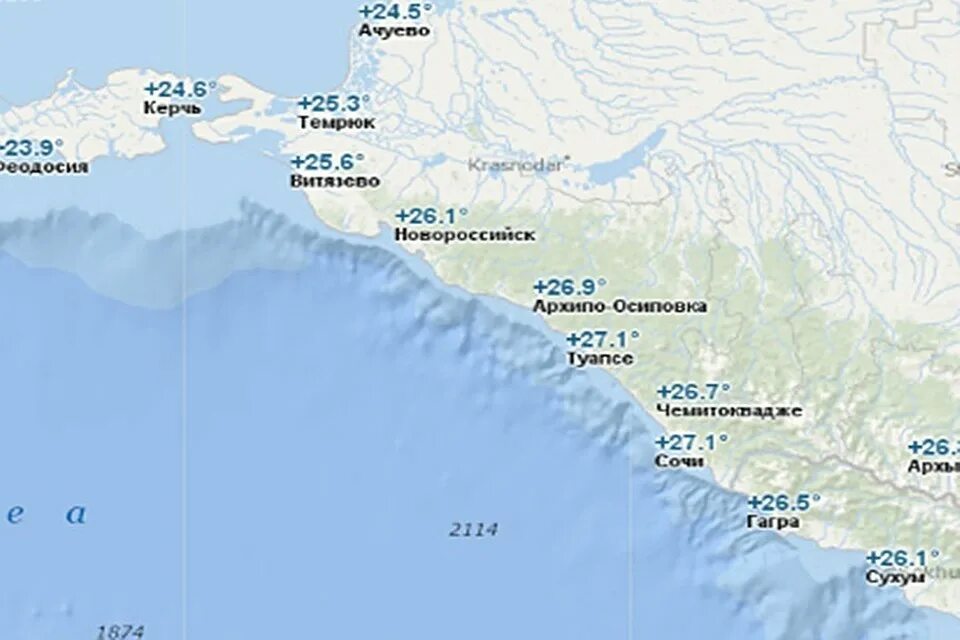 Температура черного моря алушта. Температура черного моря. Море в Краснодарском крае сейчас.