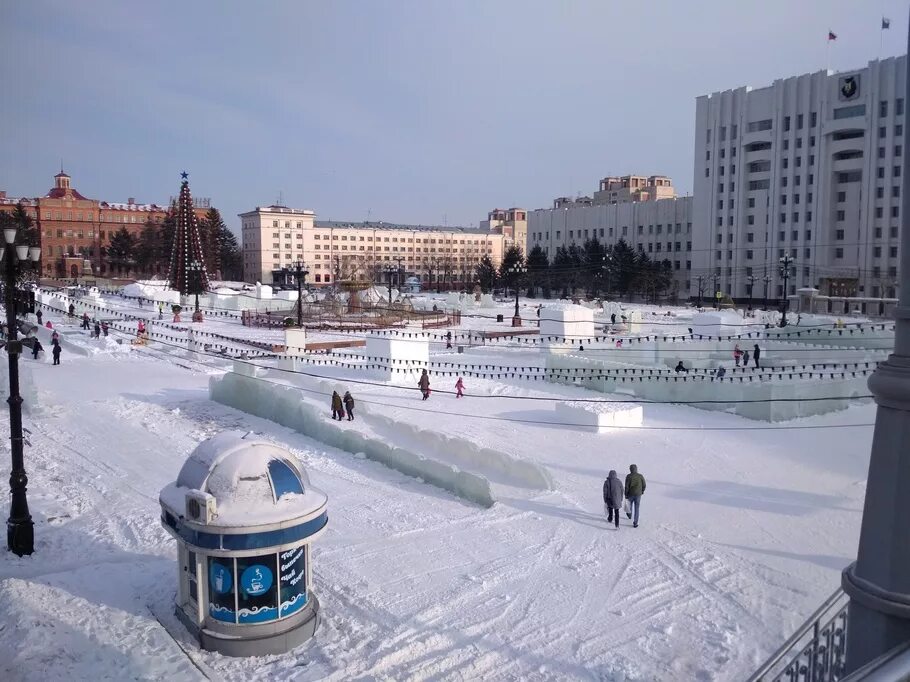 Город хабаровск зима