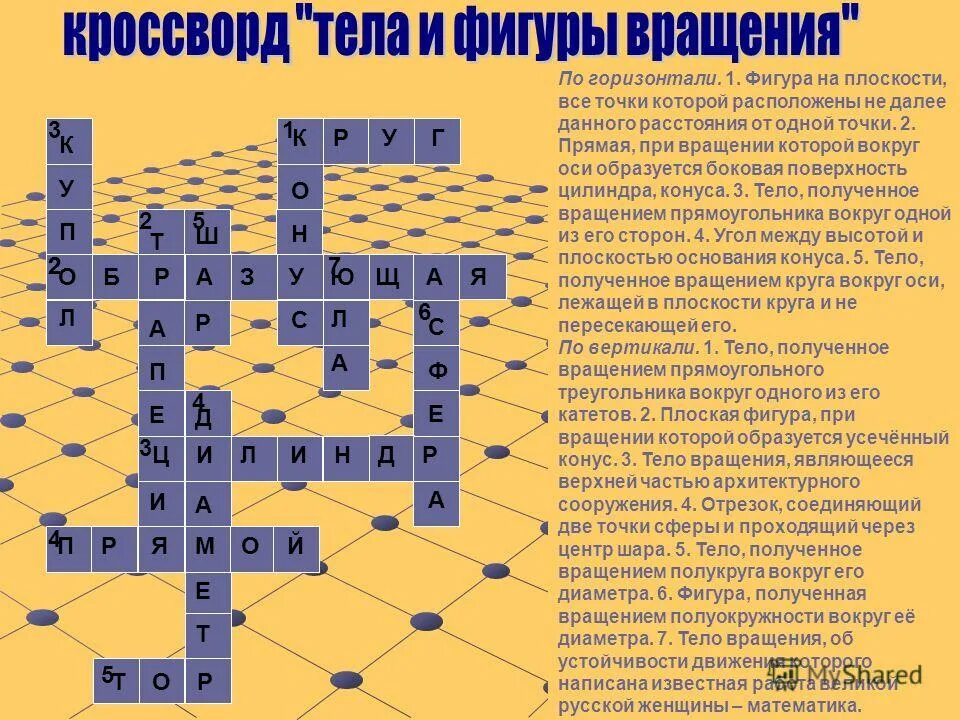 Математическая модель сканворд. Кроссворд на тему геометрия. Кроссворд на тему фигуры вращения. Кроссворд на тему тела и фигуры вращения. Крассфор тела и фигуры вращения.