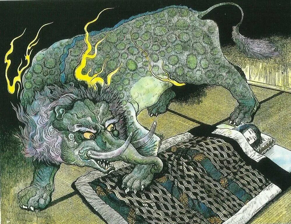Баку пожиратель снов японская мифология. Демон баку пожиратель снов. Баку пожиратель снов японская мифология. Баку япония дух. Баку ёкай.