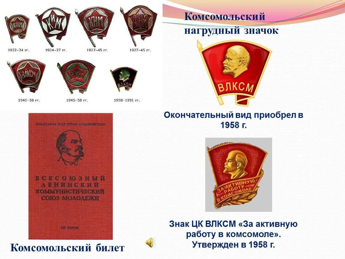 45 лет комсомола. Всесоюзный Ленинский Коммунистический Союз молодежи (ВЛКСМ) значок. Нагрудный членский значок ВЛКСМ (утверждён в августе 1958 г.). Нагрудный значок Комсомольца. Комсомольский нагрудные значки.