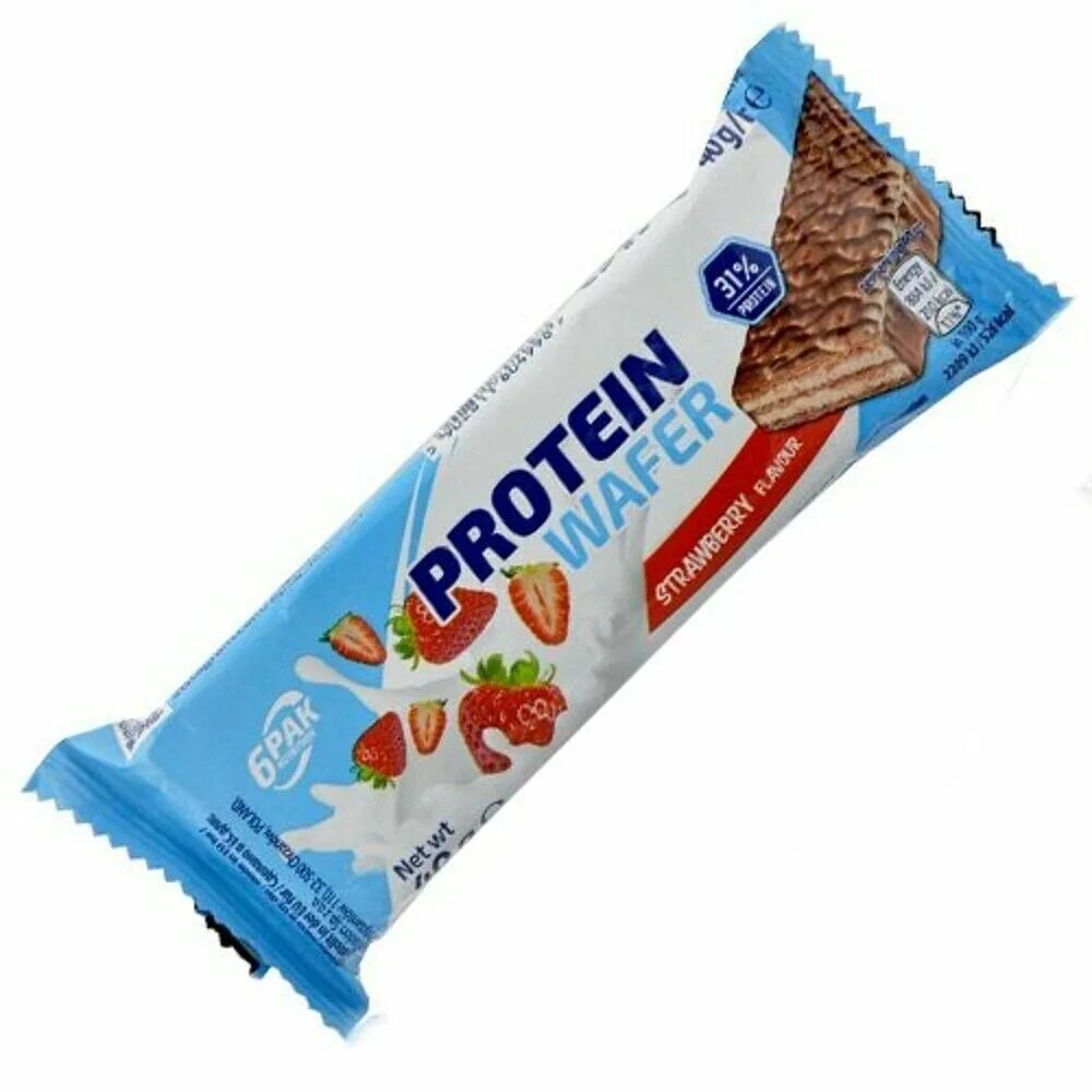 Белковый вафельный. Protein Wafer 6pak Nutrition. 6pak Protein Wafer (40g.) Клубника. Chikalab Protein Wafers 40 гр.. Вафельный протеиновый батончик.